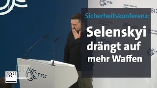 Selenskyi auf Münchener Sicherheitskonferenz  BR24 [upl. by Fanya]