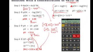 Calculating pH pOH H H3O OH of Acids and Bases  Practice [upl. by Siesser]