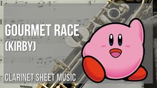 Clarinet Sheet Music How to play Gourmet Race Kirby by Jun Ishikawa [upl. by Alage]