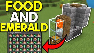 Easiest Food amp Emerald Farm Minecraft Bedrock 121 [upl. by Birkner]