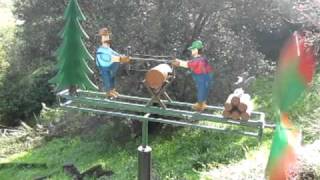 Sawmen Oversized Whirligig by Blue Handworks [upl. by Aramad847]