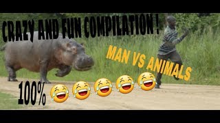 RUN MEME COMPILATION  MAN VS ANIMALS 100 😂😂😂 [upl. by Amitarp]