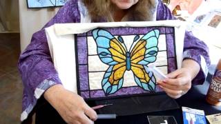 Stained Glass Quilting Technique with a different easy Applique [upl. by Alfy]