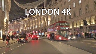 London 4K  Night Drive  UK [upl. by Capps]