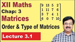 31  Matrices  Order and Type of Matrices  12 Maths  NCERT Class 12 Maths Chapter 3 Matrices [upl. by Kellyann]