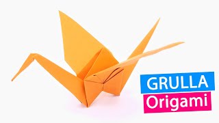 Cómo hacer una grulla de papel con origami ¡Fácil Tutorial paso a paso [upl. by Enilegnave]