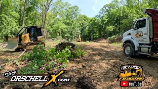 Land clearing and moving dirt with the CAT D3 Next Gen Dozer and CAT 316 Excavator [upl. by Yeslaehc]