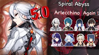 Arlecchino Again Spiral Abyss 50 [upl. by Norud965]