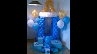 DECORACIÓN CON GLOBOS PARA BABY SHOWER [upl. by Telrahc]