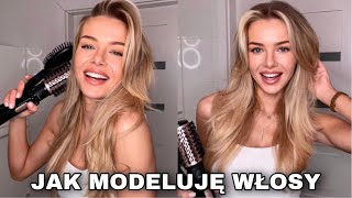 JAK MODELUJĘ WŁOSY  TUTORIAL  Moja ulubiona fryzura 🤍 [upl. by Esilehc]