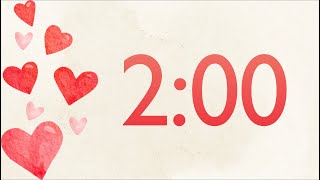 2 Minute Fun Valentines Heart Timer Harp Tones at End [upl. by Ycul]