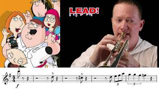 FAMILY GUY LEAD TRUMPET PLAY ALONG Kurt Thompson 7302021 Blooper at the very end [upl. by Akerue614]