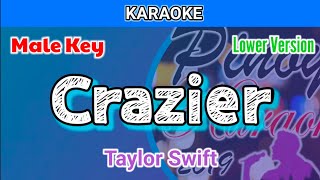 Crazier by Taylor Swift Karaoke  Male Key  Lower Version [upl. by Gibbon]