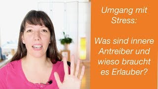 Umgang mit Stress  Was sind innere Antreiber und wieso braucht es Erlauber Transaktionsanalyse [upl. by Bez429]