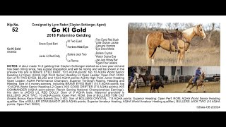 Pitzer Ranch Spring Sale 2024 Lot 52 GO KI GOLD [upl. by Kire]