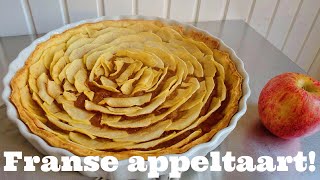 Recept voor Franse Appeltaart met een roos van appels  Bakken met Bastaart [upl. by Eelatsyrc]