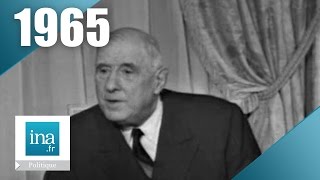 Charles de Gaulle  Campagne présidentielle 1965 2ème tour  Archive INA [upl. by Niaz]