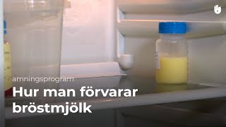 Amningsprogram  Hur man förvarar bröstmjölk [upl. by Acinnod]