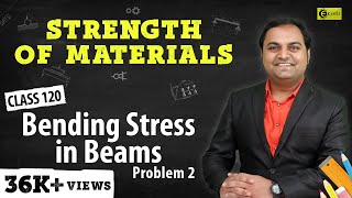 Bending Stress in Beams  Problem 2  Stresses in Beams  Strength of Materials [upl. by Wivina]