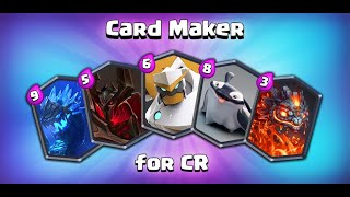 Card Maker for Clash Royale  the best inline card editor for Clash Royale [upl. by Aunson]