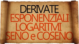 Derivate delle funzioni elementari  seno  coseno esponenziale e logaritmo [upl. by Eimmak]