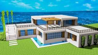 TUTO GRANDE MAISON MODERNE FACILE À FAIRE  Minecraft [upl. by Ylrae]