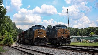 CSX July Tuesday Charlotte Sub Railfanning at Duke Cherryville amp Bostic 71024 [upl. by Opalina405]