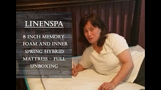 Linenspa  8quot Spring amp Memory Foam Hybrid Unboxing [upl. by Emarie]