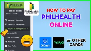 How to Pay Philhealth Online Maya GCash Debit Credit Card [upl. by Adelice110]