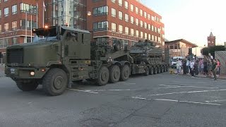 British Army Convoy  depart from Meet the Forces Day at Cardiff Bay [upl. by Gnilyarg]