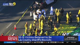 Up to 15 victims believed to be LA County Sheriffs injured in crash driver detained [upl. by Halle380]