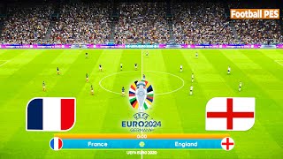 France Vs England  UEFA EURO 2024 FINAL  Ft Mbappe Beliingham  Gameplay PES 21 Full HD [upl. by Lebama]