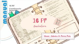 Test 16PF  Auxiliatura [upl. by Eniamsaj]