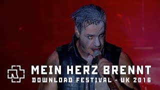 Rammstein  Mein Herz brennt Live at Download Festival UK 2016 [upl. by Niuqaoj]