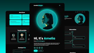 Build a Complete Responsive Personal Portfolio Website using HTML CSS Javascript [upl. by Anilatak59]