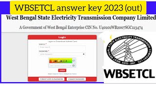 WBSETCL Technician gr3 answer key published 2023  ITI Answer key relished  check now [upl. by Marra]