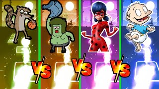 The Regular Show Food Moment 🆚 Disney Miraculous Ladybug 🆚 The Rugrats  Tiles Hop Songs [upl. by Nyltak]