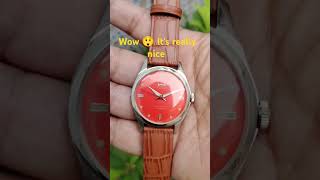 HMT Mod pilot Nice Colour with Transparent back glass Working antique seiko authentic watch [upl. by Idelle]