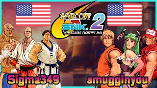 Capcom Vs SNK 2  Sigma349 🇺🇸 VS 🇺🇸 smugginyou  FLYCAST FIGHTCADE 2 [upl. by Sidnarb]