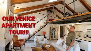 Venice Apartment Tour with Canal View amp Rooftop Deck  Venice Italy Airbnb Tour [upl. by Xanthe]