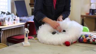 Learn to Make an Easy and Inexpensive Christmas Wreath from a bathroom scrubby [upl. by Rizan420]