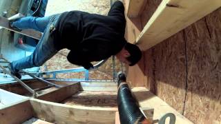 Installing Torsion Springs High Lift Garage Door  86  My DIY Garage Build HD Time Lapse [upl. by Summons]