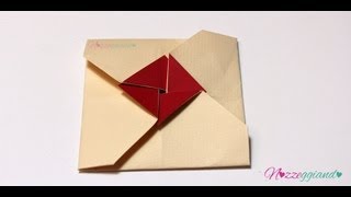 Busta origami quadrata Partecipazioni Tutorial Nozzeggiando [upl. by Merta]