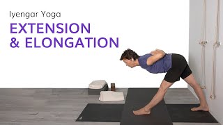 Iyengar Yoga Extension and Elongation —Live Class Recording [upl. by Ahsille]