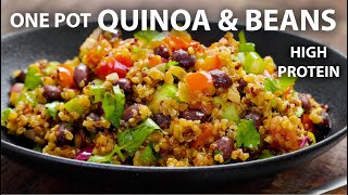 One Pot BEANS AND QUINOA Recipe  Easy Vegetarian and Vegan Meals  Quinoa Recipes [upl. by Esila70]