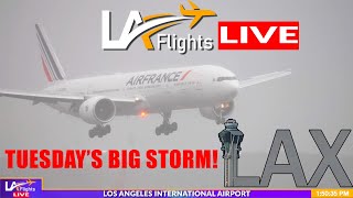 🔴LIVE BIG LAX STORM  LAX LIVE  LAX Plane Spotting [upl. by Shirline]