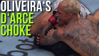 Oliveiras Darce Choke From UFC 300  Technique Breakdown [upl. by Tterrag588]