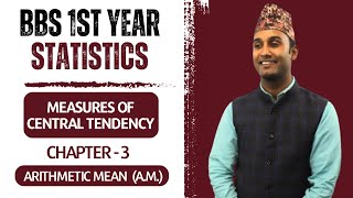 Arithmetic Mean AM in Nepali  Measures of Central Tendency  BBS 1st Year Statistics Gurubaa [upl. by Skyler]