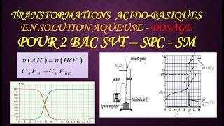 Cours chimie 6 Transformation AcidoBasique en solution aqueuse  Dosage Acidobasique [upl. by Nodnarbal]