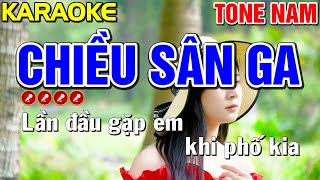 CHIỀU SÂN GA Karaoke Tone Nam  Karaoke Mai Phạm [upl. by Aikyn965]